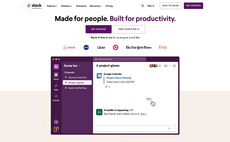 Облачная платформа "Slack"