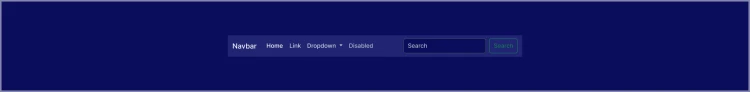 Пример реализации навигационной панели с помощью классов Bootstrap
