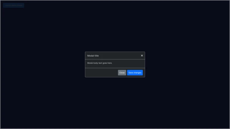 Пример реализации модального окна с помощью классов Bootstrap